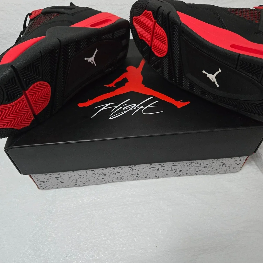 Air Jordan 4 Retro Red Thunder Black Crimson CT8527-016 Mens Size 9.5